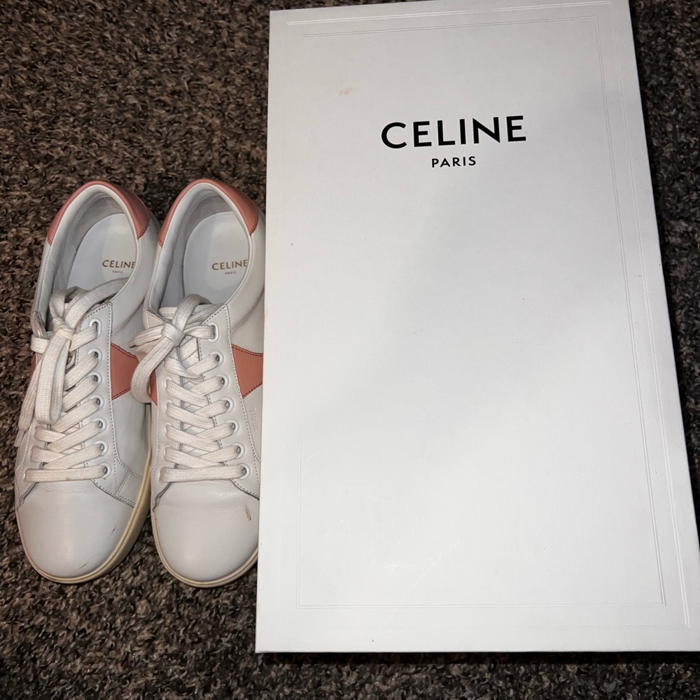 Authentic Celine white and Pink sneakers size 38
